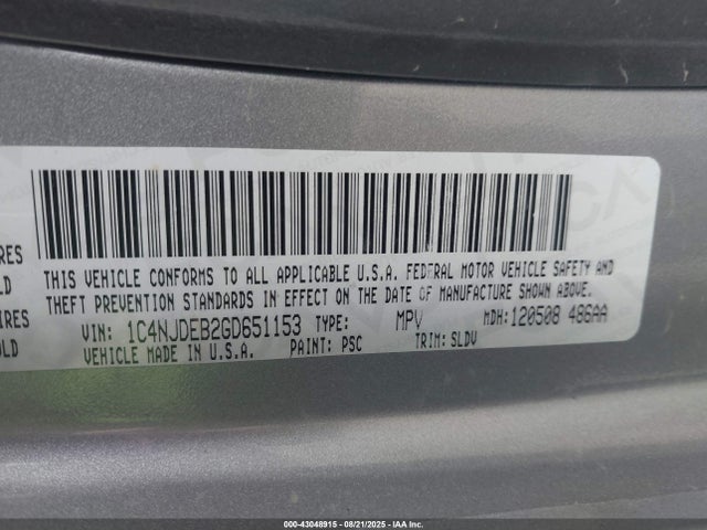 1C4NJDEB2GD651153 Jeep 2016