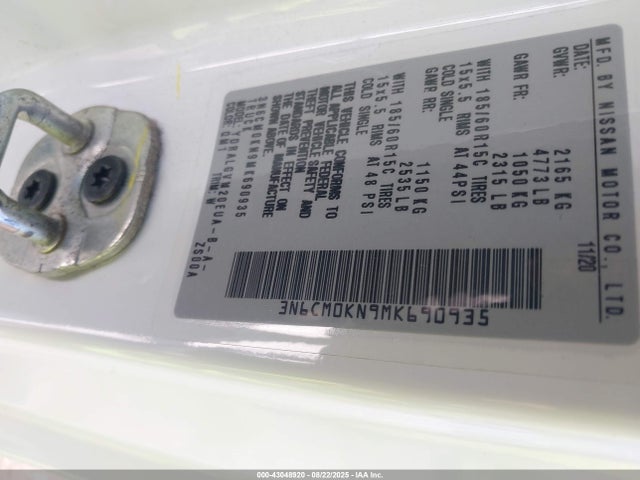 Nissan NV200 2021 3N6CM0KN9MK690935 Image 9