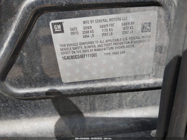 1G4GB5G34EF111088 Buick lfx