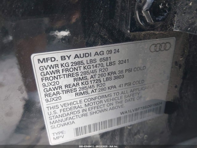 2025 AUDI Q7 WA1LVBF73SD015824 Photo 8