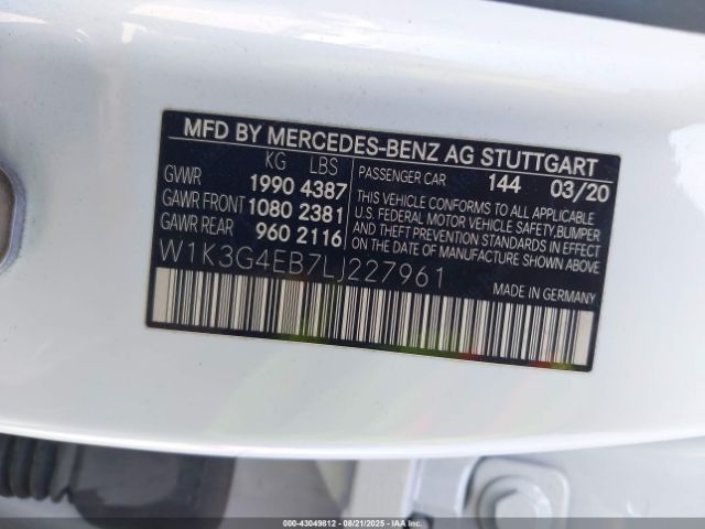 2020 MERCEDES-BENZ A 220 W1K3G4EB7LJ227961 Photo 8