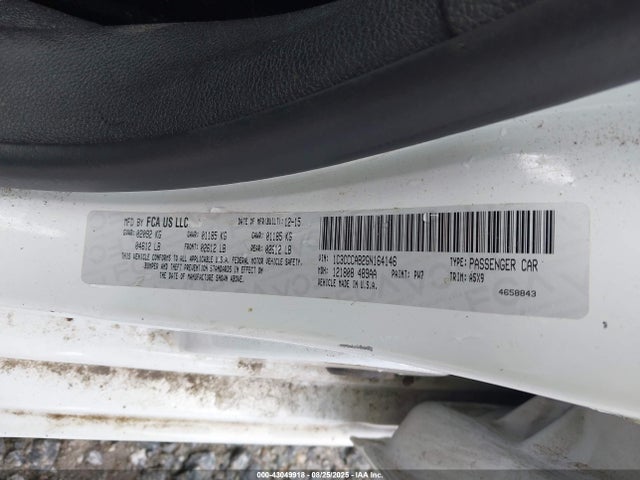 Продаж на аукціоні авто 2016 Chrysler 200 Limited, vin: 1C3CCCAB2GN164146, номер лоту: 43049918