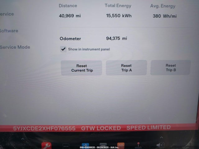5YJXCDE2XHF076555 Tesla MODEL X