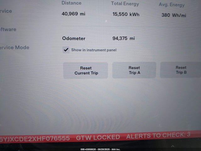 5YJXCDE2XHF076555 Tesla MODEL X