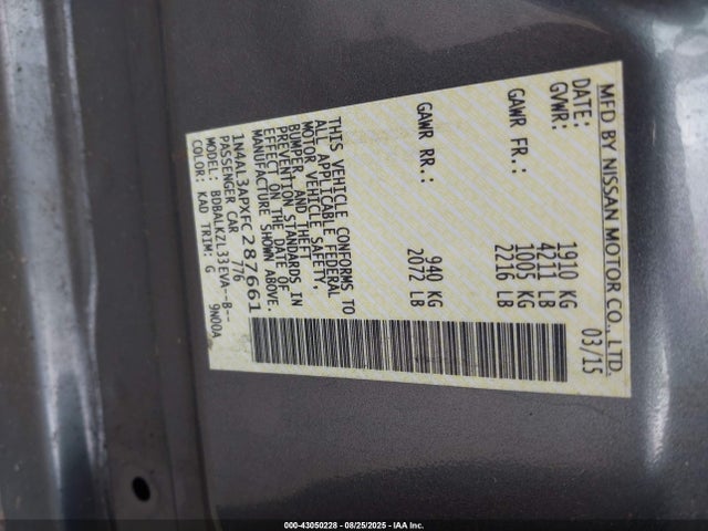 1N4AL3APXFC287661 Nissan Altima