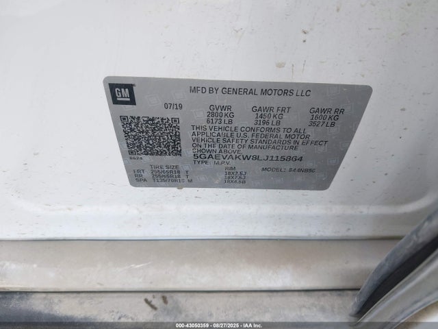 5GAEVAKW8LJ115864 Buick lfy - spark ignited direct injection, atss, gen1