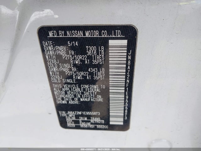 Infiniti QX80 2014 JN8AZ2NF1E9555873 Image 9