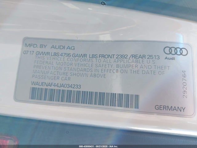 2018 AUDI A4 WAUENAF44JA034233 Photo 8