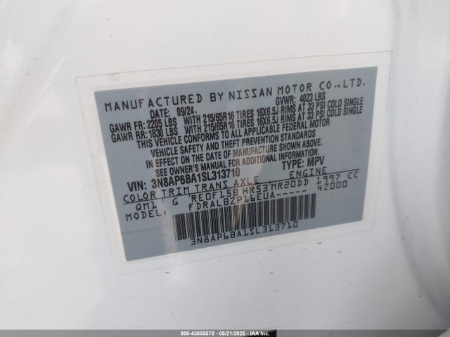 Nissan 2025 2025 3N8AP6BA1SL313710 Image 9