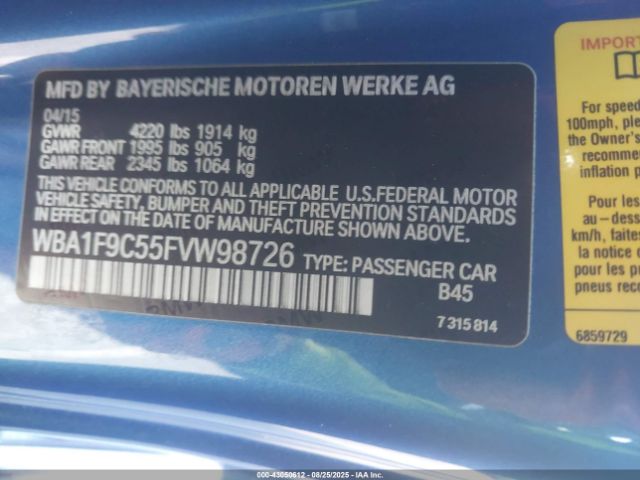2015 BMW 228I WBA1F9C55FVW98726 Photo 8