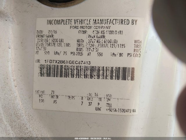 Ford F-250 2016 1FD7X2B6XGEC87413 Image 9