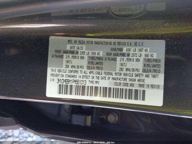 3MVDMBBM1PM551013 Mazda pyukd