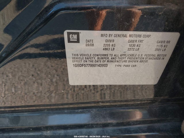 2009 CADILLAC CTS 1G6DF577990143903 Photo 8