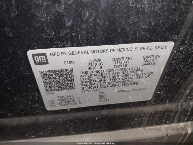 3GKALVEG3PL193065 GMC lsd