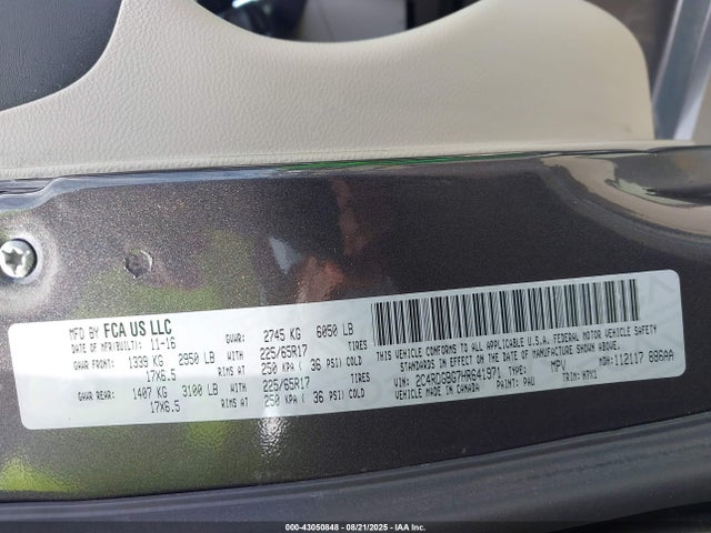 Dodge Grand Caravan 2017 2C4RDGBG7HR641971 Image 9