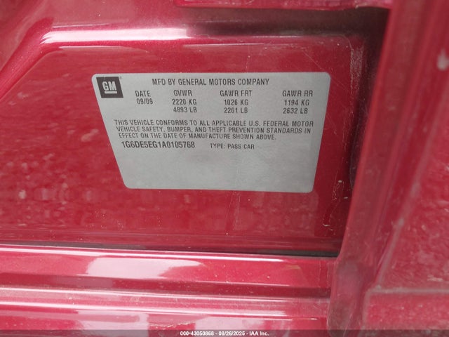 2010 CADILLAC CTS 1G6DE5EG1A0105768 Photo 8