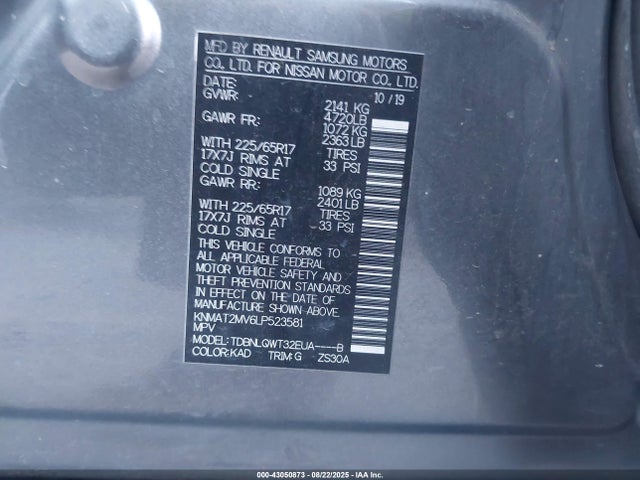Nissan Rogue 2020 KNMAT2MV6LP523581 Image 9