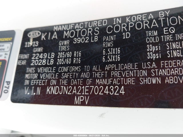 KIA dohc gdi gamma 2014 KNDJN2A21E7024324 Image 9
