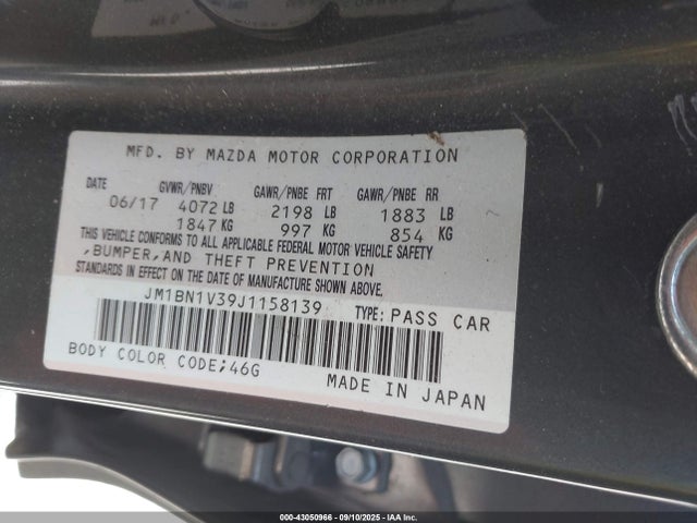 JM1BN1V39J1158139 Mazda py