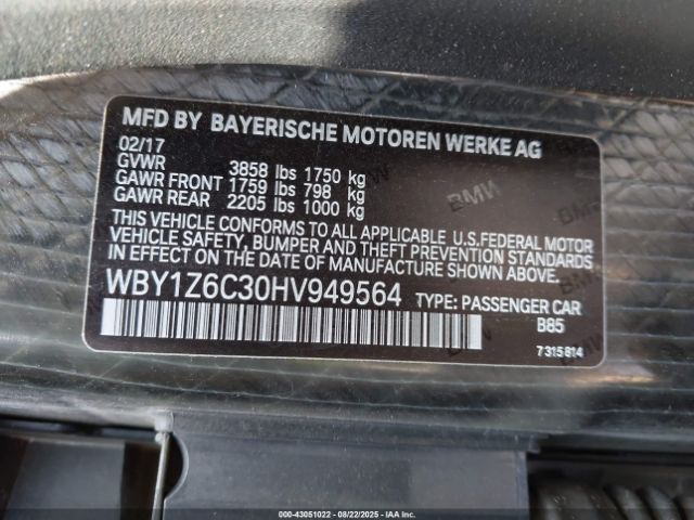2017 BMW I3 WBY1Z6C30HV949564 Photo 8