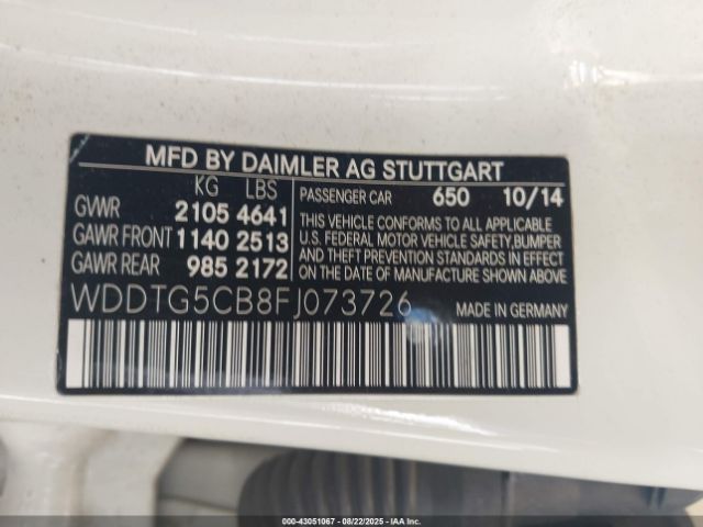 2015 MERCEDES-BENZ GLA 45 AMG WDDTG5CB8FJ073726 Photo 8