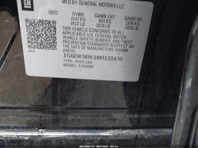 2021 CADILLAC CT4 1G6DK5RK1M0133470 Photo 8