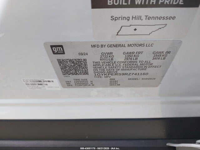 2024 CADILLAC XT6 1GYKPERS9RZ741160 Photo 8