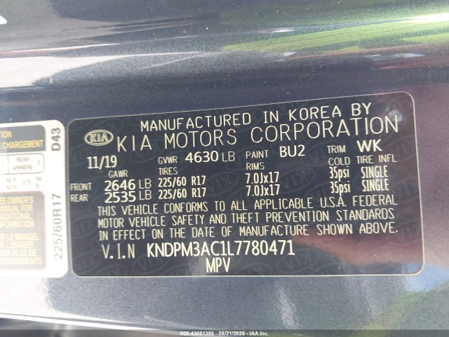 KIA Sportage Lx 2020 KNDPM3AC1L7780471 Image 9