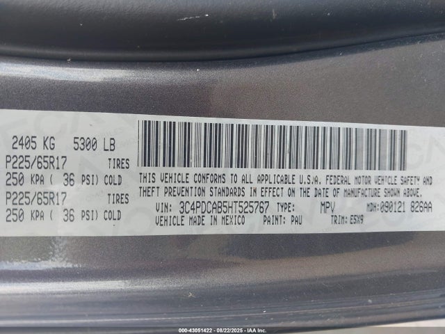 Dodge Journey 2017 3C4PDCAB5HT525767 Image 9