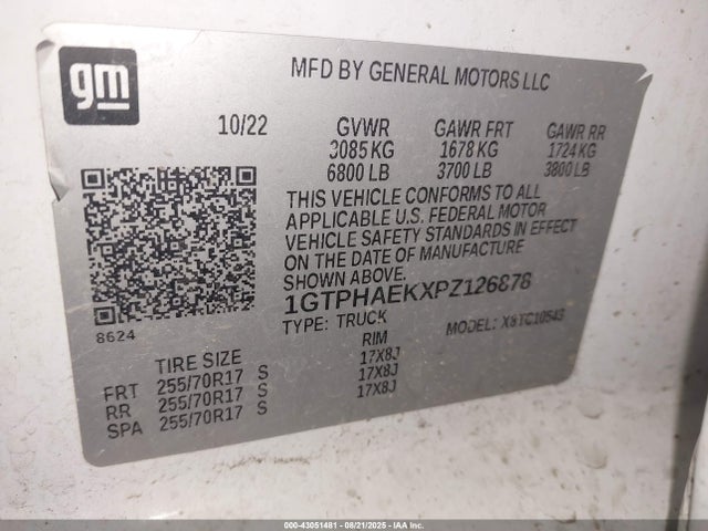 GMC l3b 2023 1GTPHAEKXPZ126878 Image 9