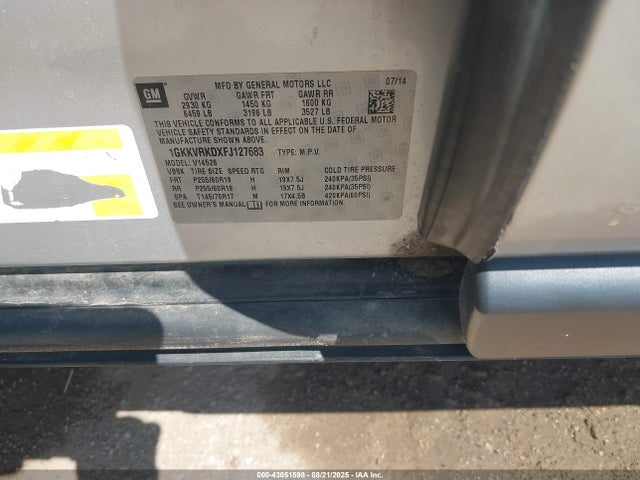 1GKKVRKDXFJ127683 GMC llt