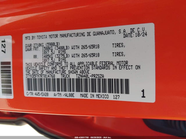 Toyota t24a-fts 2024 3TYKB5FN7RT014768 Image 9