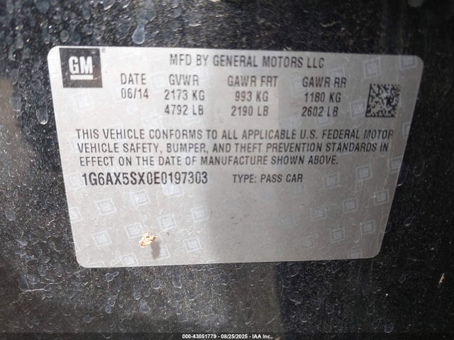 2014 CADILLAC CTS 1G6AX5SX0E0197303 Photo 8