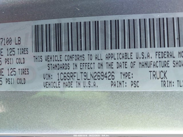 RAM 2020 2020 1C6SRFLT9LN269426 Image 9