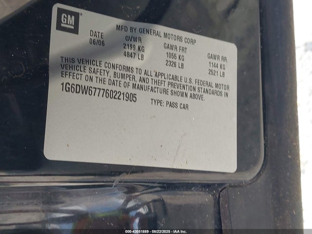 2006 CADILLAC STS 1G6DW677760221905 Photo 8