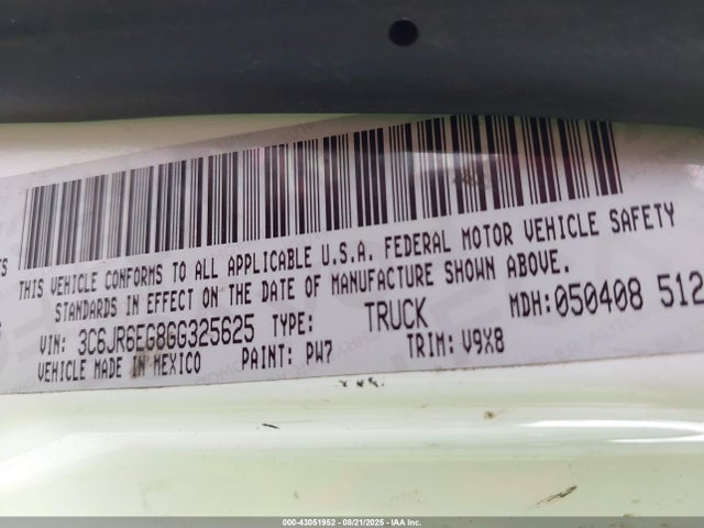 3C6JR6EG8GG325625 RAM 1500