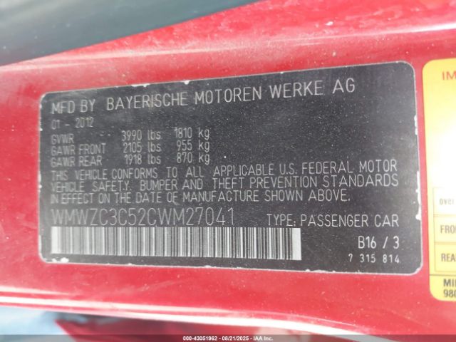 2012 MINI COOPER S COUNTRYMAN WMWZC3C52CWM27041 Photo 8