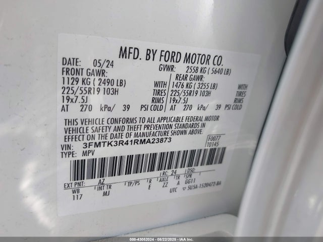 Ford 2024 2024 3FMTK3R41RMA23873 Image 9