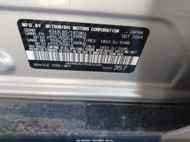 2024 MITSUBISHI OUTLANDER SPORT JA4ARUAU1RU024245 Photo 8