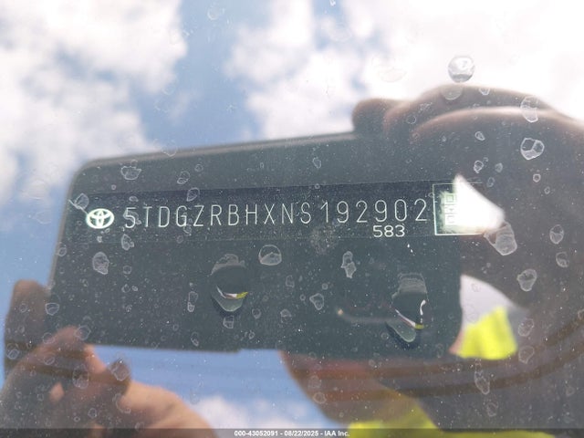 5TDGZRBHXNS192902 Toyota 2gr-fks