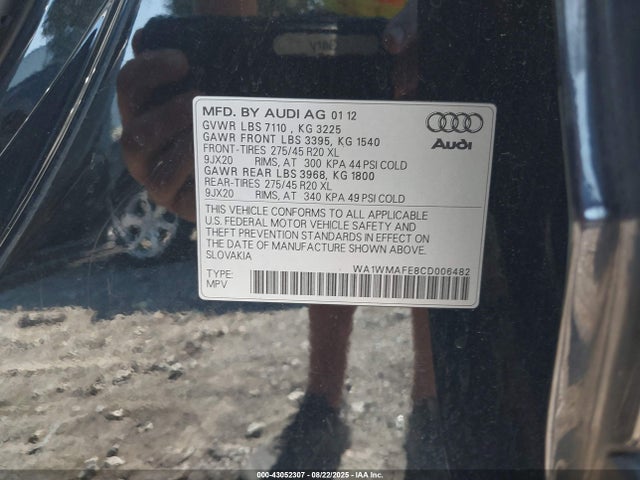 2012 AUDI Q7 WA1WMAFE8CD006482 Photo 8