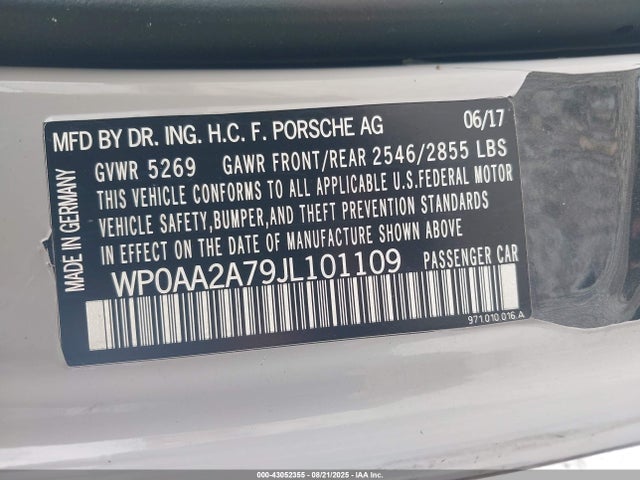 Porsche Panamera 2018 WP0AA2A79JL101109 Image 9