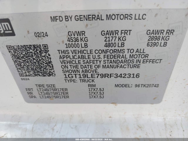 GMC l8t 2024 1GT19LE79RF342316 Image 9