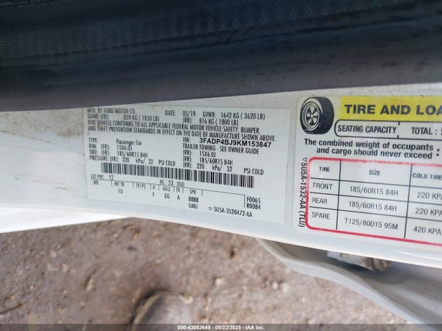 Ford 2019 2019 3FADP4BJ9KM153847 Image 9