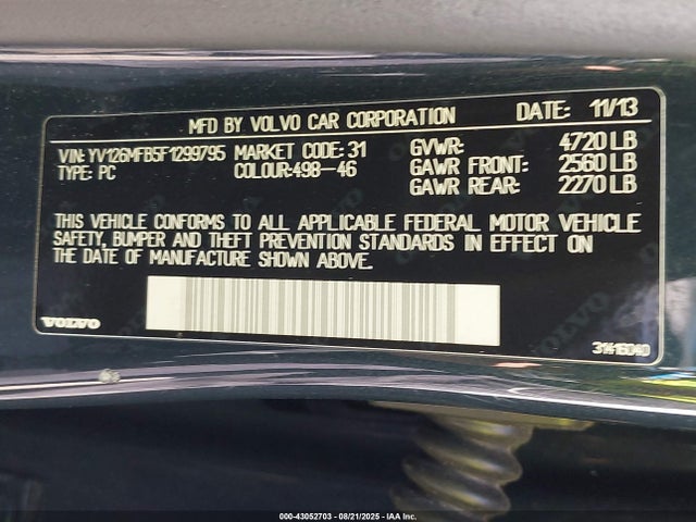 YV126MFB5F1299795 Volvo b4204t12