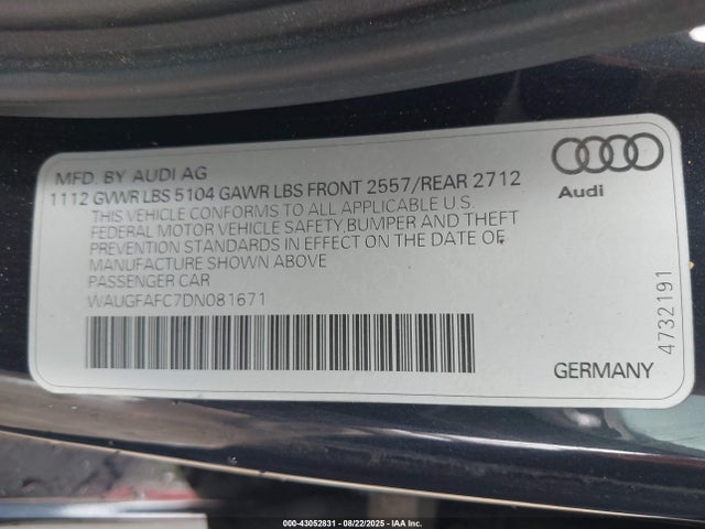 2013 AUDI A6 WAUGFAFC7DN081671 Photo 8