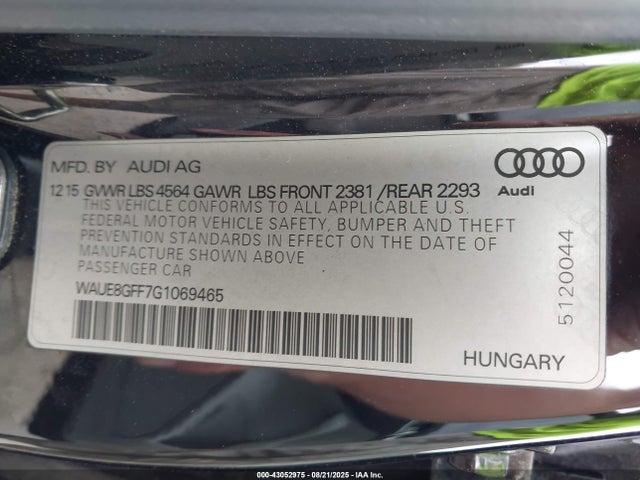 2016 AUDI A3 WAUE8GFF7G1069465 Photo 8