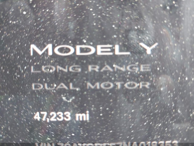 7SAYGDEE7NA018353 Tesla Model Y