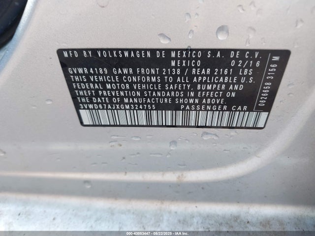 3VWD67AJXGM324755 Volkswagen 1.4t