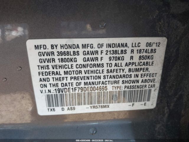 2013 ACURA ILX 19VDE1F79DE004695 Photo 8